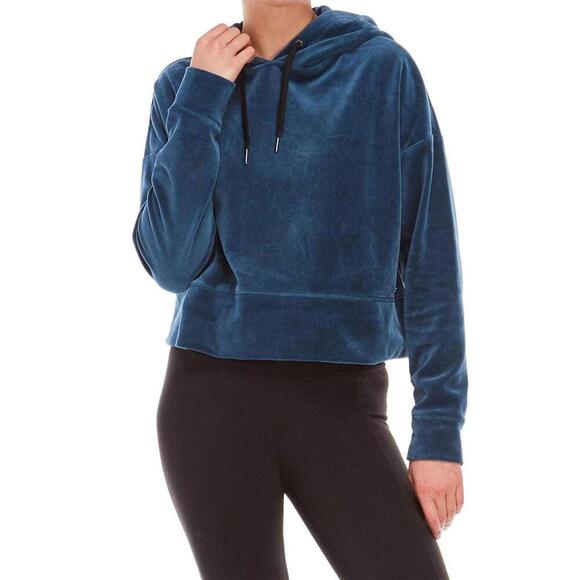 Calvin Klein Womens Performance Velour Cropped Hoodie Size 2XL - Picture 1 of 2